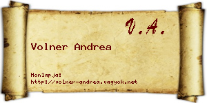 Volner Andrea névjegykártya